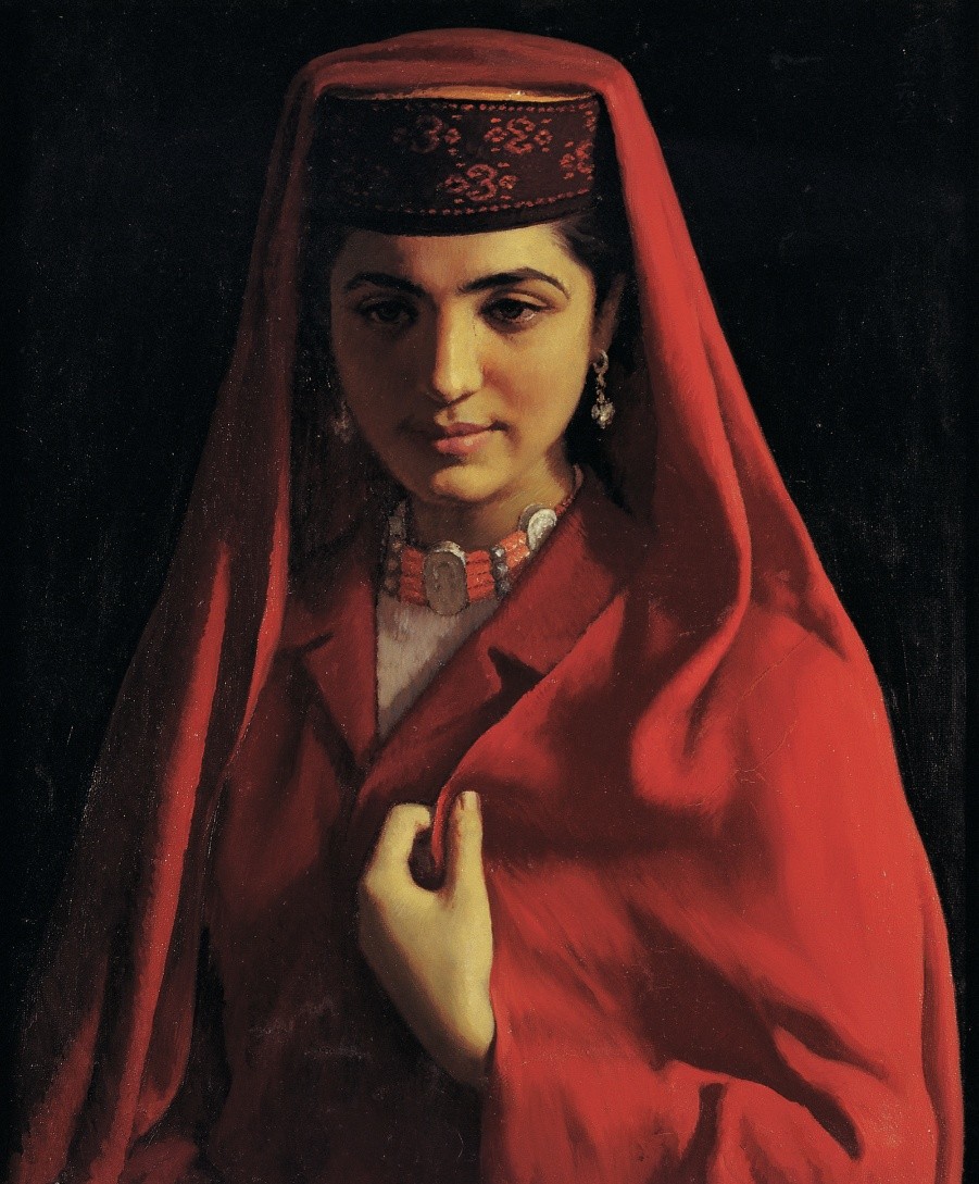 <h2>塔吉克新娘</h2><p>作者：靳尚谊</p><p>创作年代：1983年</p><p>规格：60cm×50cm</p><p>品类：油画</p>